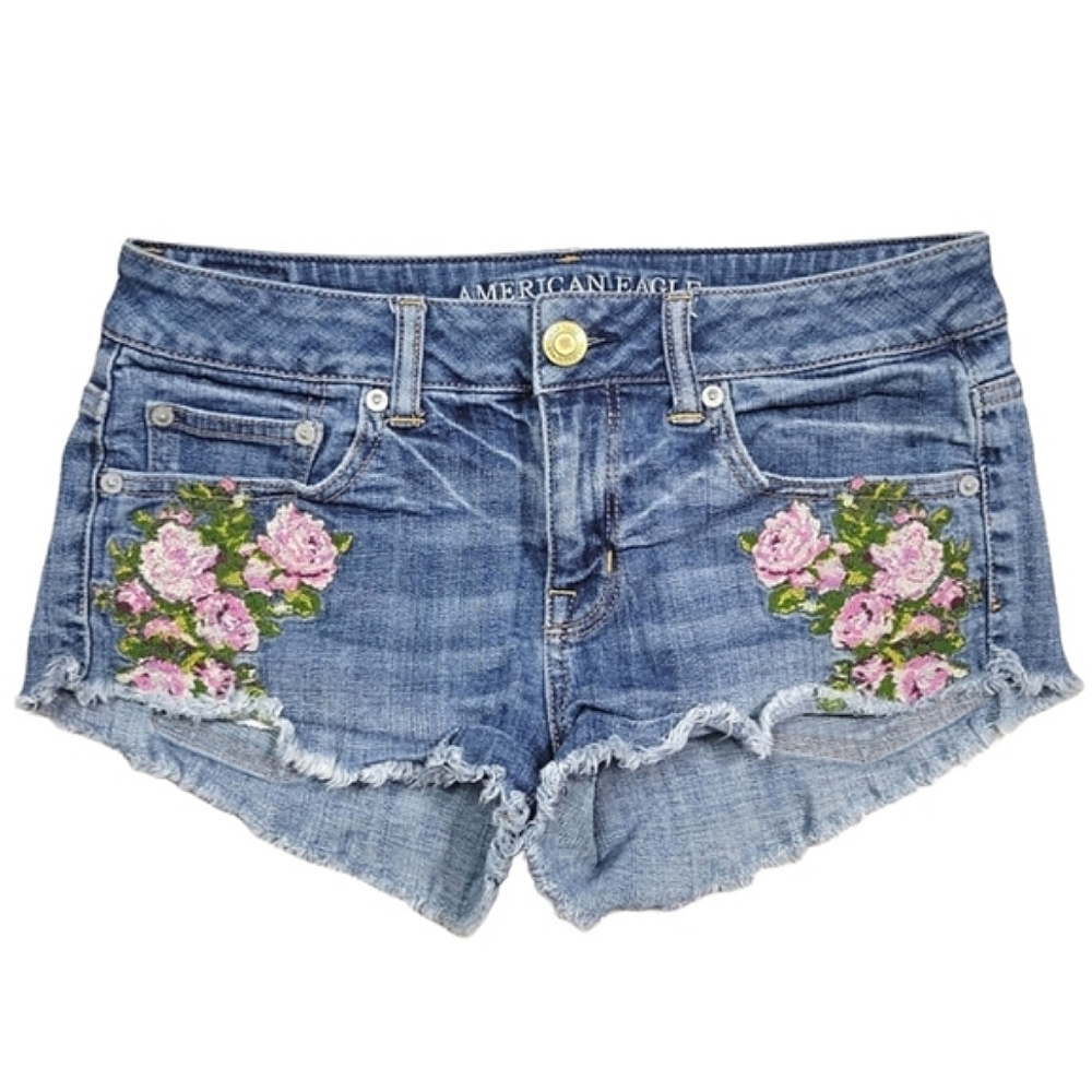 American Eagle Stretch Jean Shorts Size 4